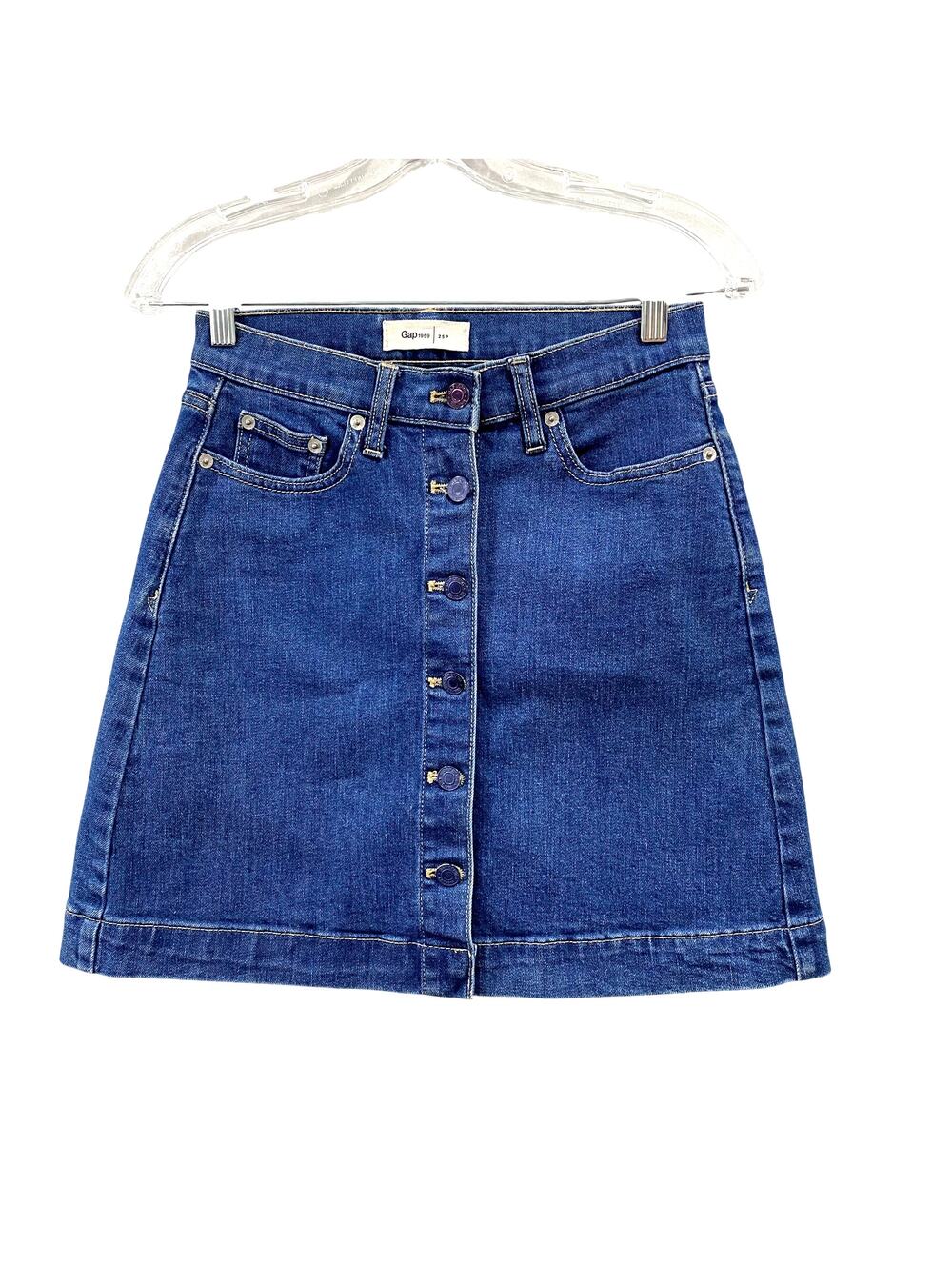 Gap 1969 Denim A-Line Mini Jean Skirt Blue Size 0 Petite